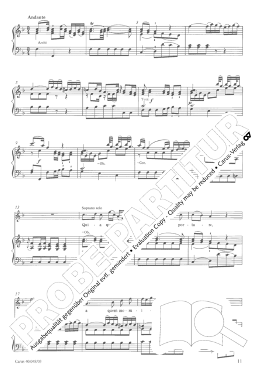 Regina coeli in B-Flat Major, K. 127 4-Part scores gallery preview page 16