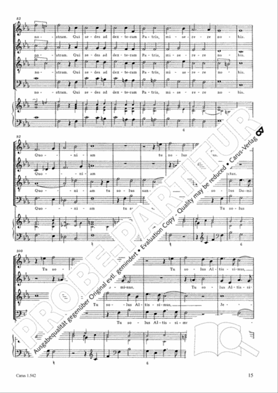 Messa a quattro voci da cappella 4-Part scores gallery preview page 16