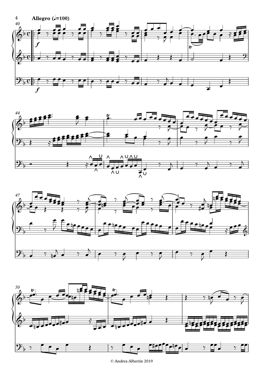 Adagio and Allegro (Fantasia) KV 594, arrangement for organ Organ Solo scores gallery preview page 4