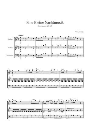 Book cover for Eine Kleine Nachtmusik for 2 Violins and Trombone