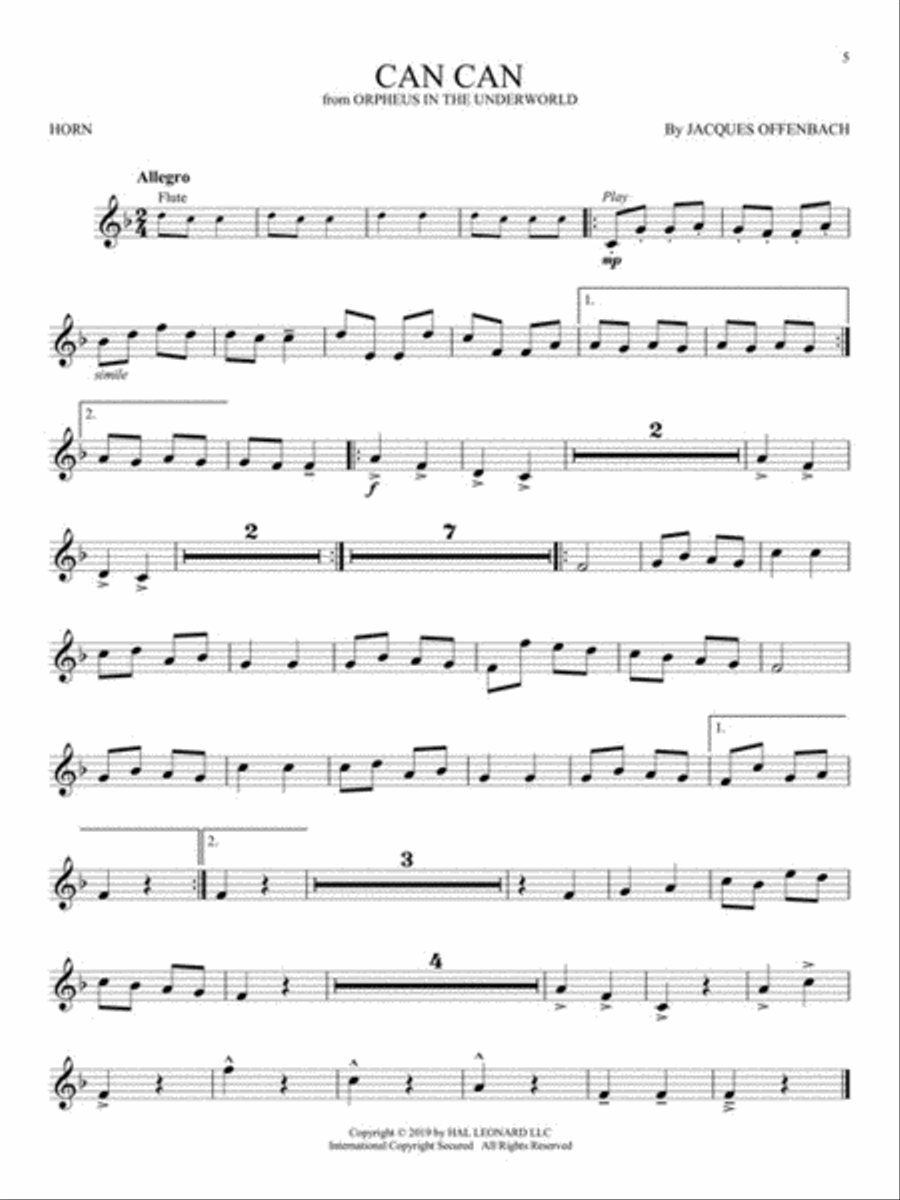 Great Classical Themes Horn scores gallery preview page 4