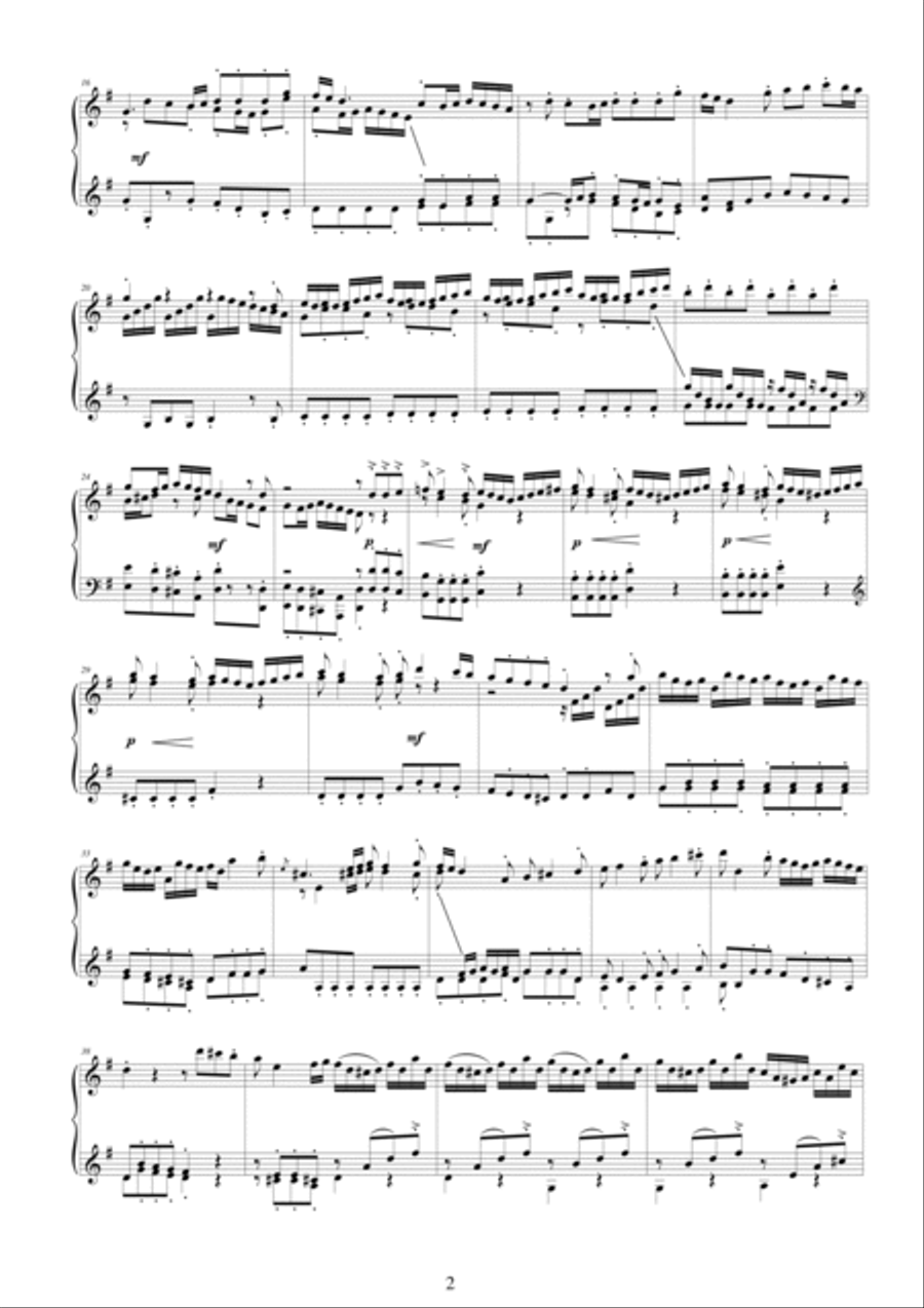Pergolesi GB - Flute concerto in G - Complete Piano version Flute scores gallery preview page 2