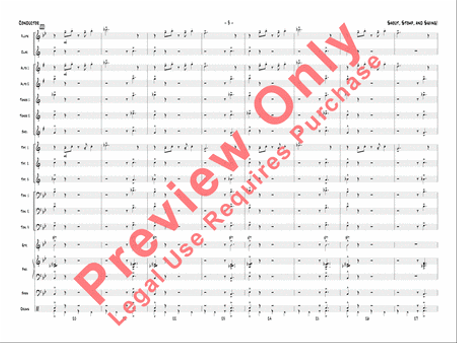 Shout, Stomp, and Swing! Jazz Ensemble scores gallery preview page 6