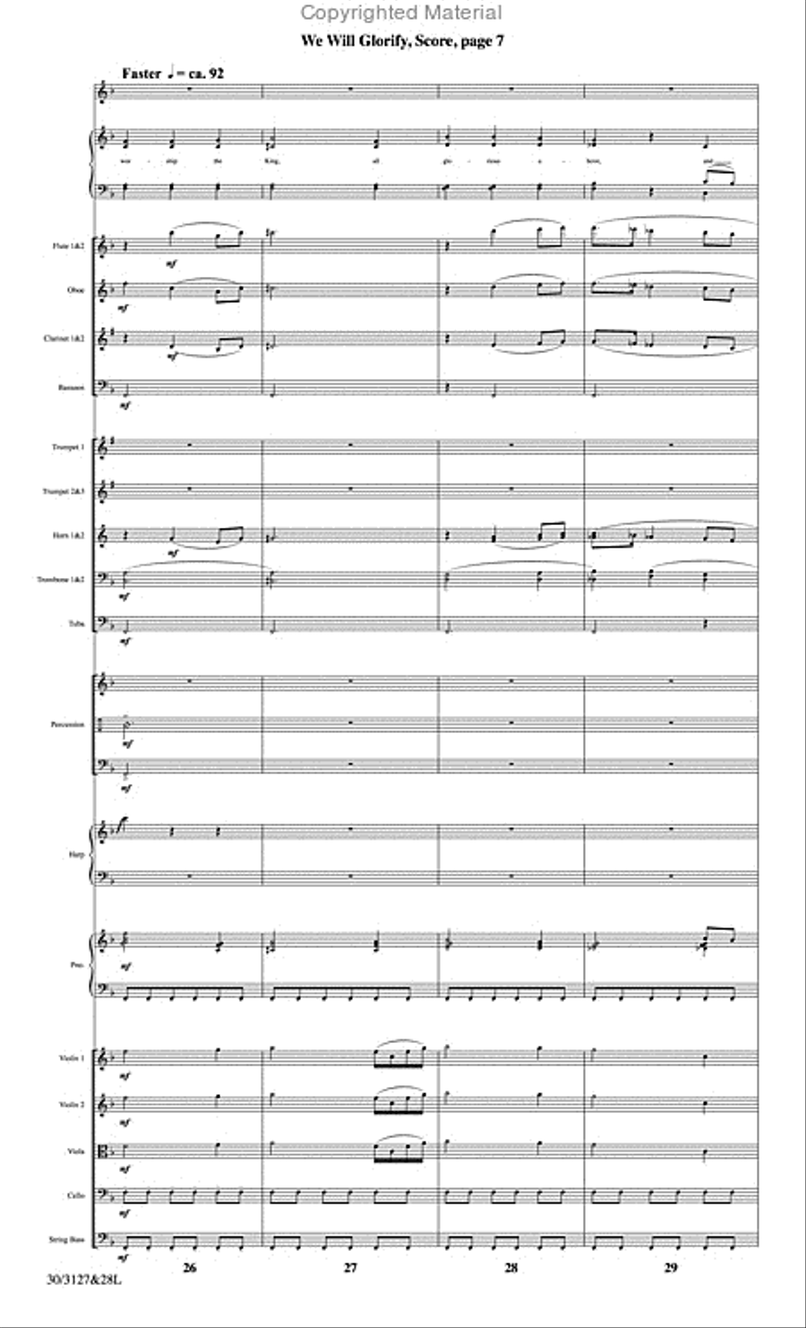 We Will Glorify - Orchestral Score and Parts Choir scores gallery preview page 8