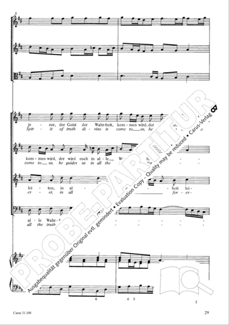 Now it is good, that I am leaving (Es ist euch gut, dass ich hingehe) ATB scores gallery preview page 30