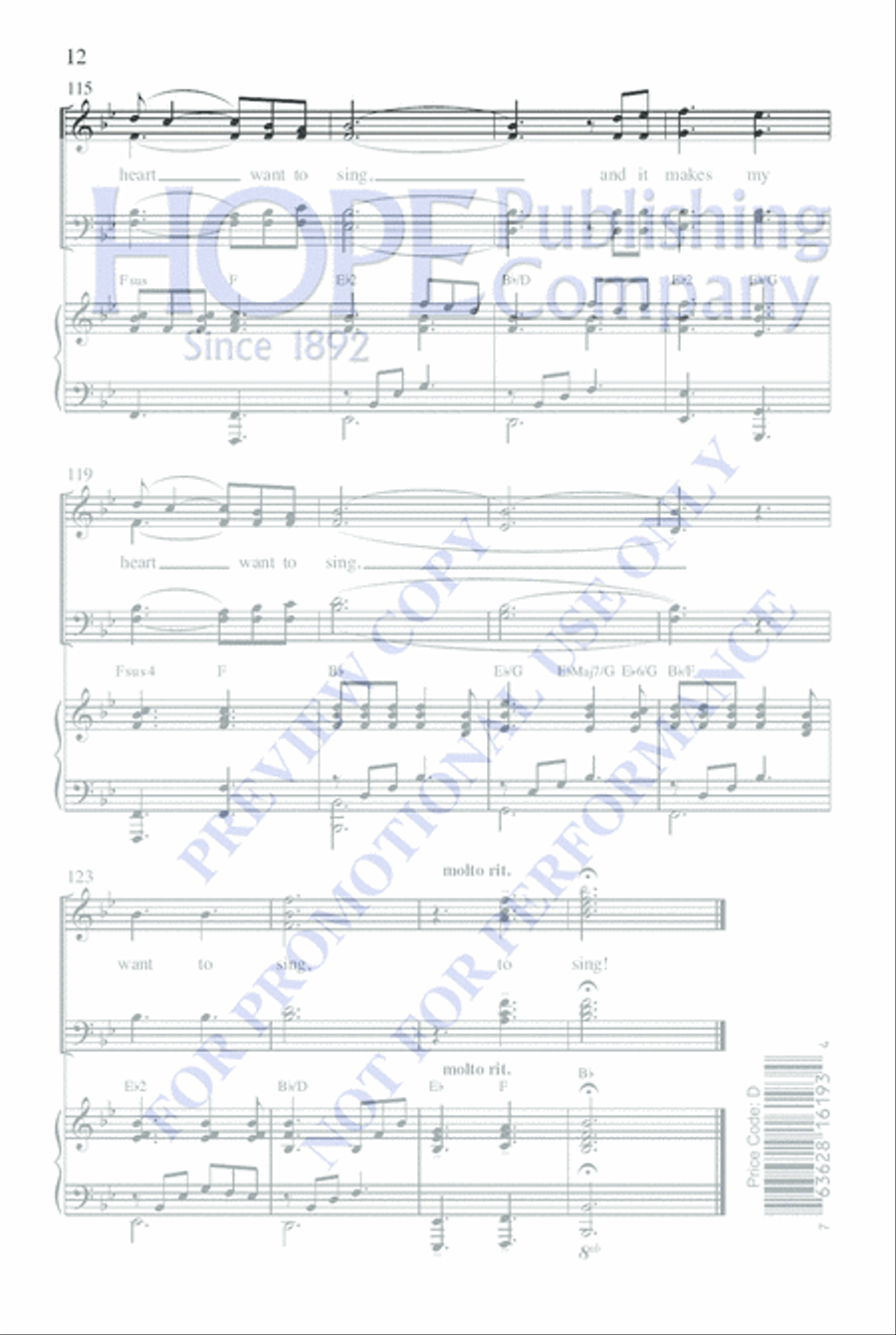 How Can I Keep From Singing? Choir scores gallery preview page 12