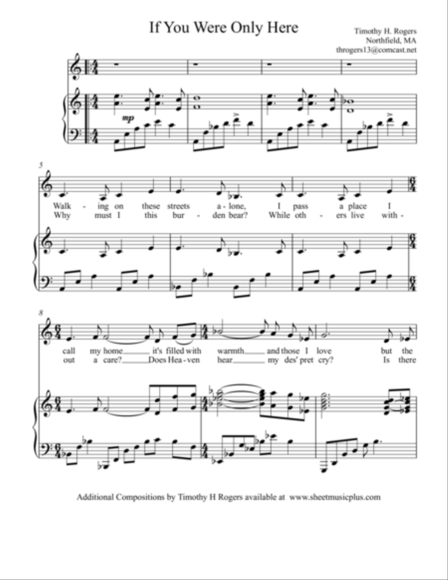 If You Were Only Here Tonight Voice scores gallery preview page 1