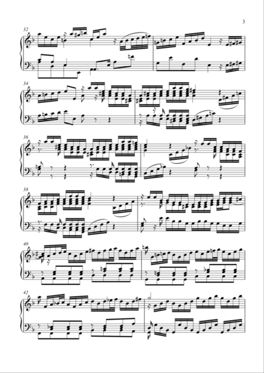 Bach-Concerto in D minor, BWV 974(Piano) Piano Solo scores gallery preview page 4
