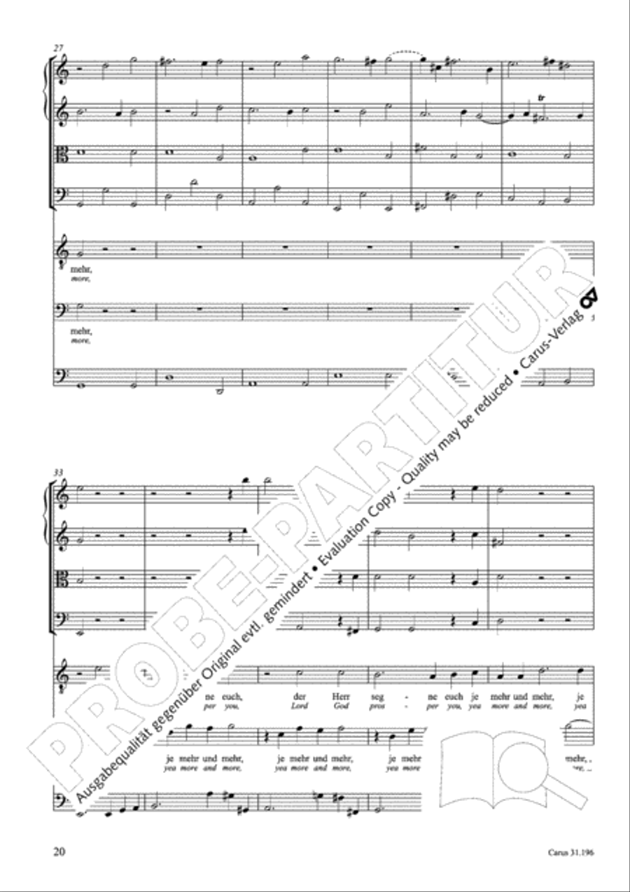 The Lord is mindful of us (Der Herr denket an uns) STB scores gallery preview page 20