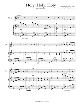 Holy, Holy, Holy (Piano & Violin)