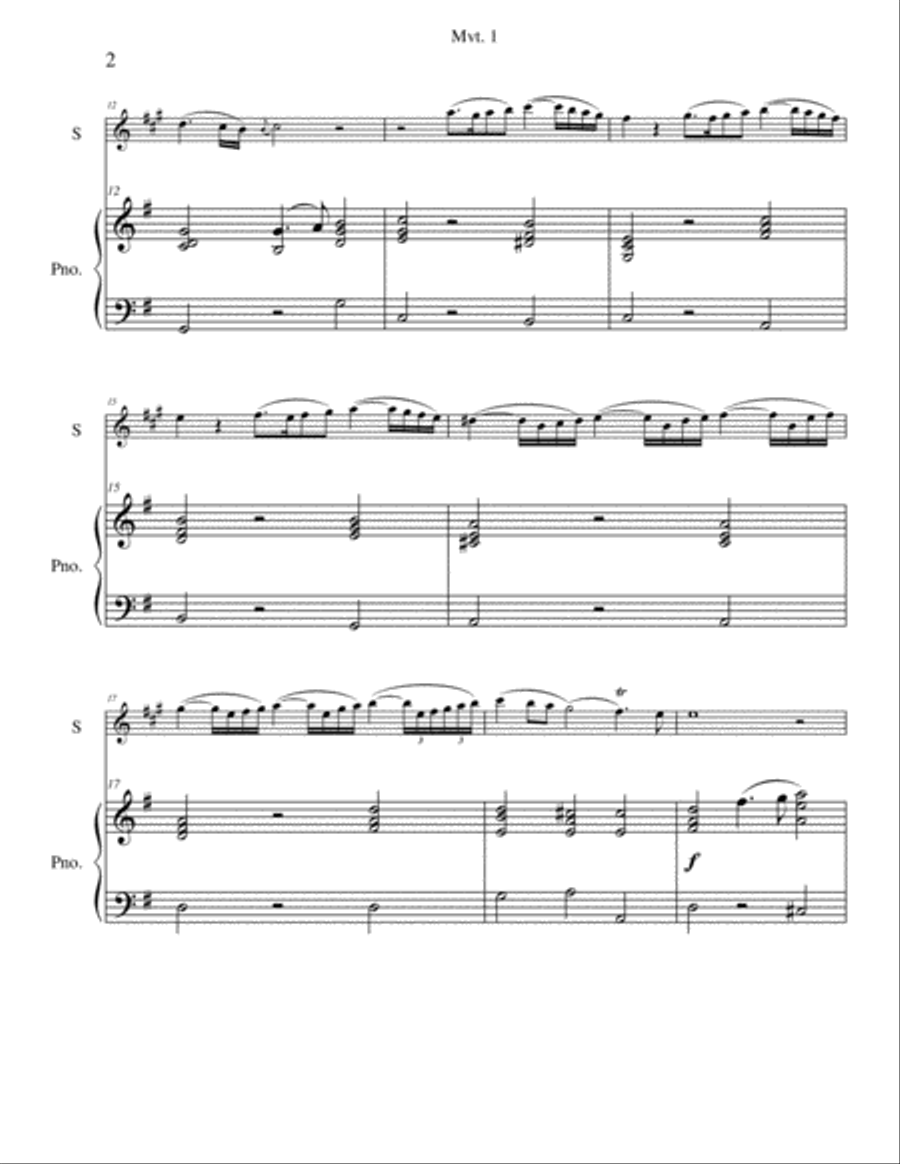 Telemann Viola Concerto in G Tenor Saxophone scores gallery preview page 2