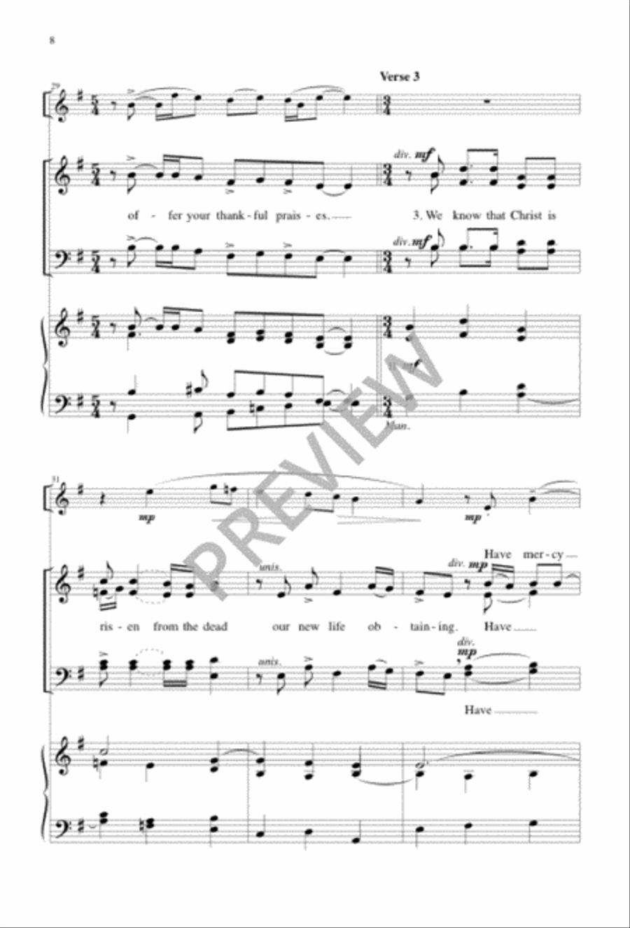 Easter Sequence 4-Part scores gallery preview page 8