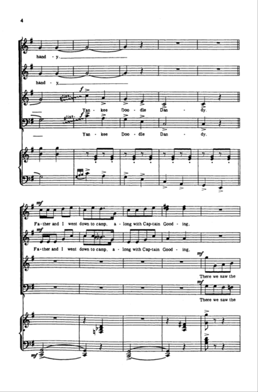 Yankee Doodle 4-Part scores gallery preview page 19