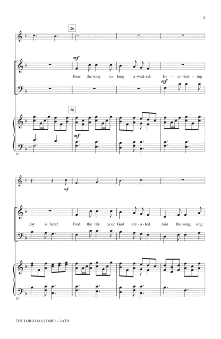 The Lord Has Come! The Lord Has Come! 4-Part scores gallery preview page 4