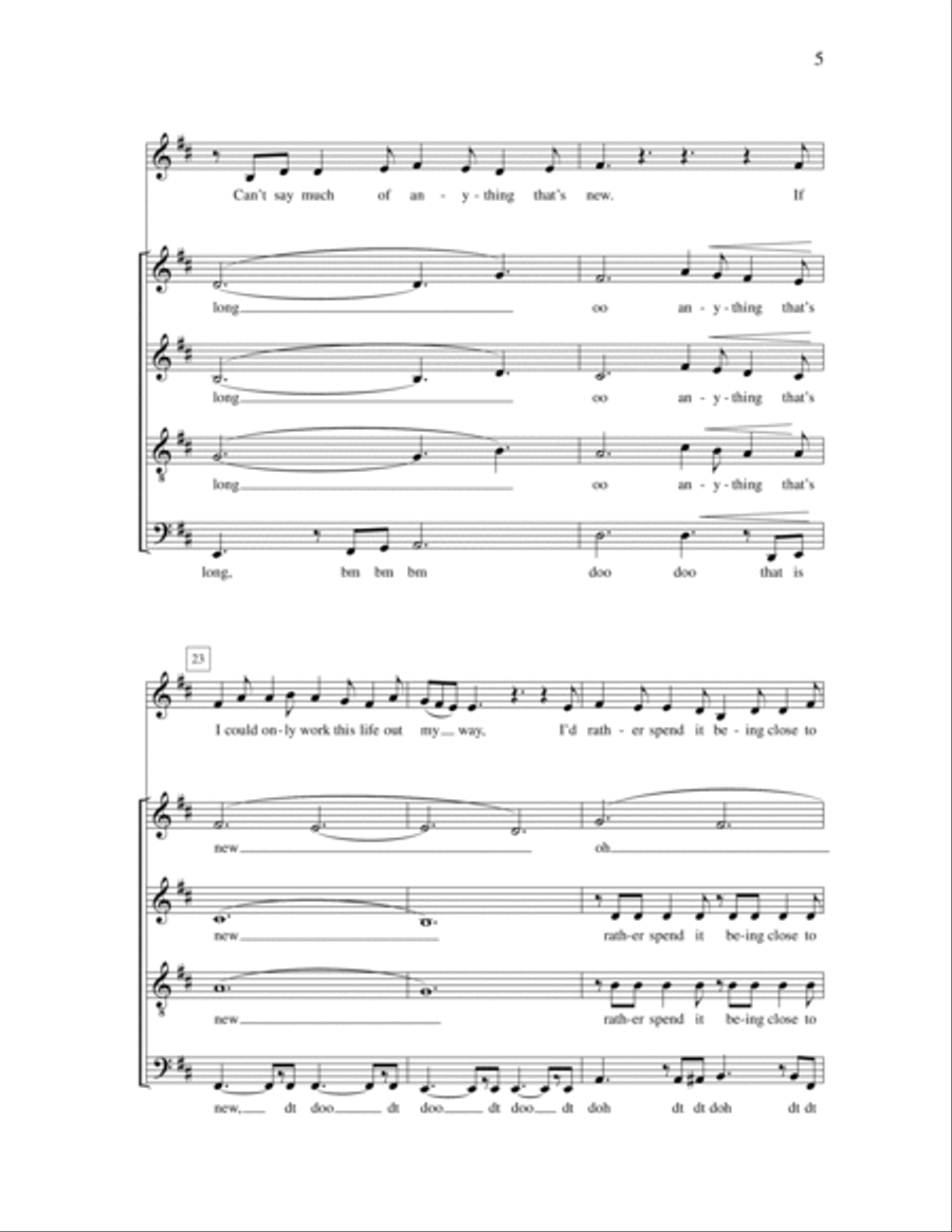 So Far Away 4-Part scores gallery preview page 5