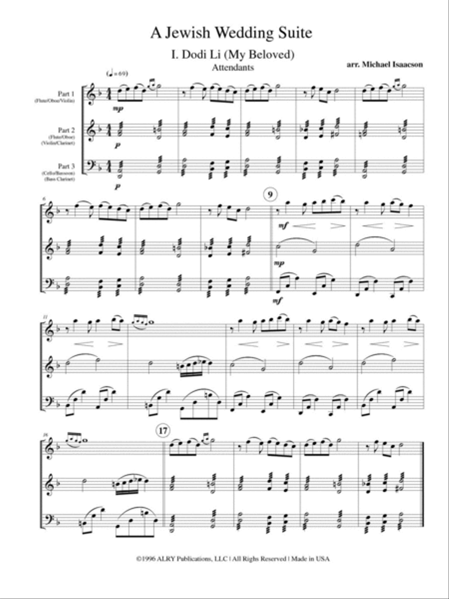 A Jewish Wedding Suite School and Community scores gallery preview page 2