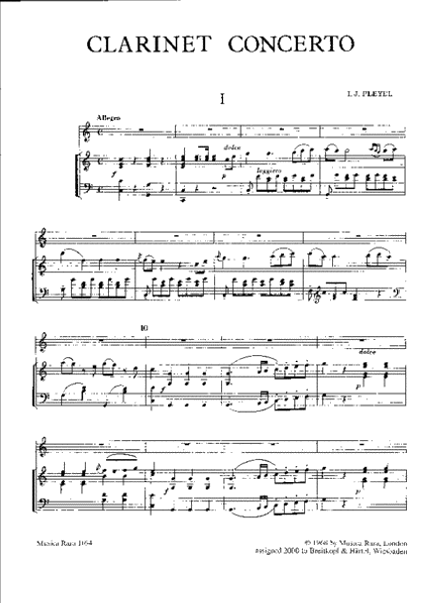 Concerto in C major B 106 Clarinet Solo scores gallery preview page 2