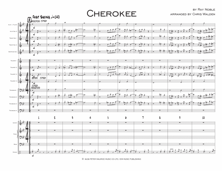 Cherokee (szczesniak Polish Children's Version) Jazz Ensemble scores gallery preview page 1