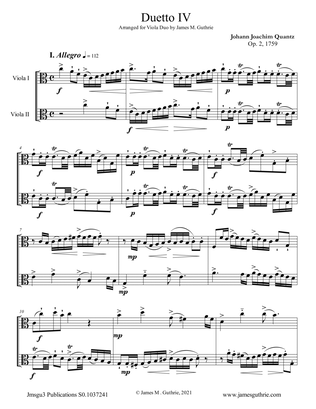 Quantz: Duetto Op. 2 No. 4 for Viola Duo