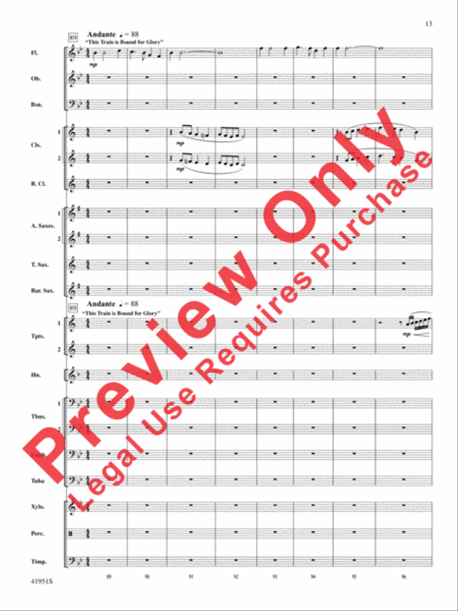 Hobo Train Concert Band scores gallery preview page 14