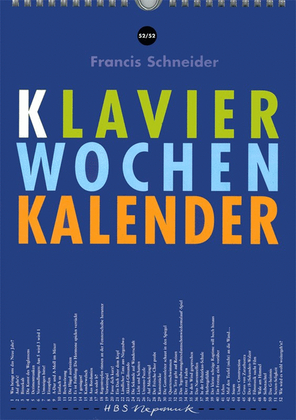 Book cover for Klavier-Wochen-Kalender