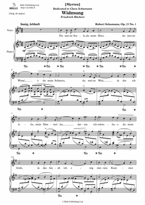 Widmung, Op. 25 No. 1 (G Major)