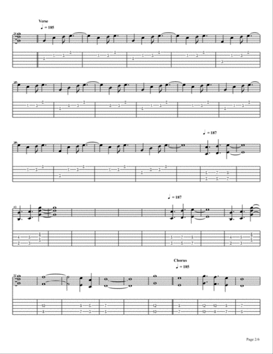 Bleach Guitar Tablature scores gallery preview page 3