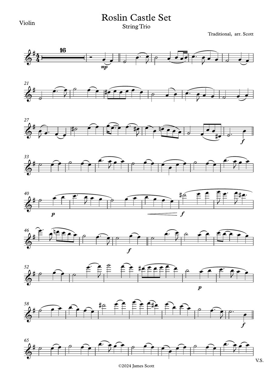Roslin Castle Roslin Castle String Trio scores gallery preview page 6