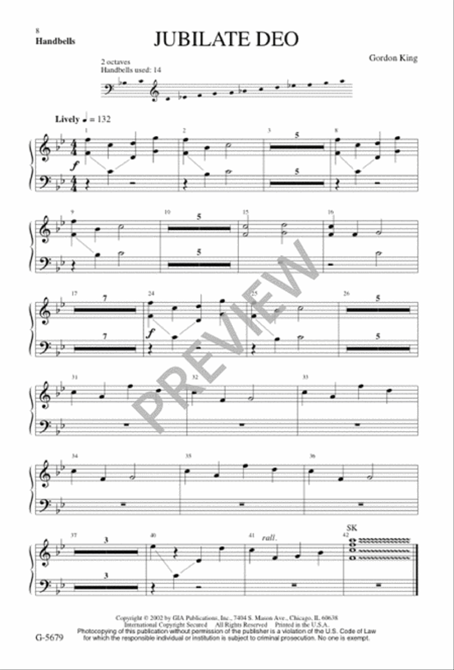 Jubilate Deo 2-Part scores gallery preview page 8