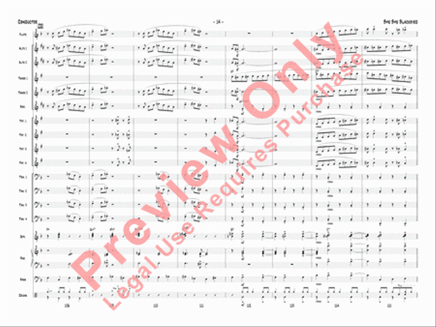 Bye Bye Blackbird Jazz Ensemble scores gallery preview page 17
