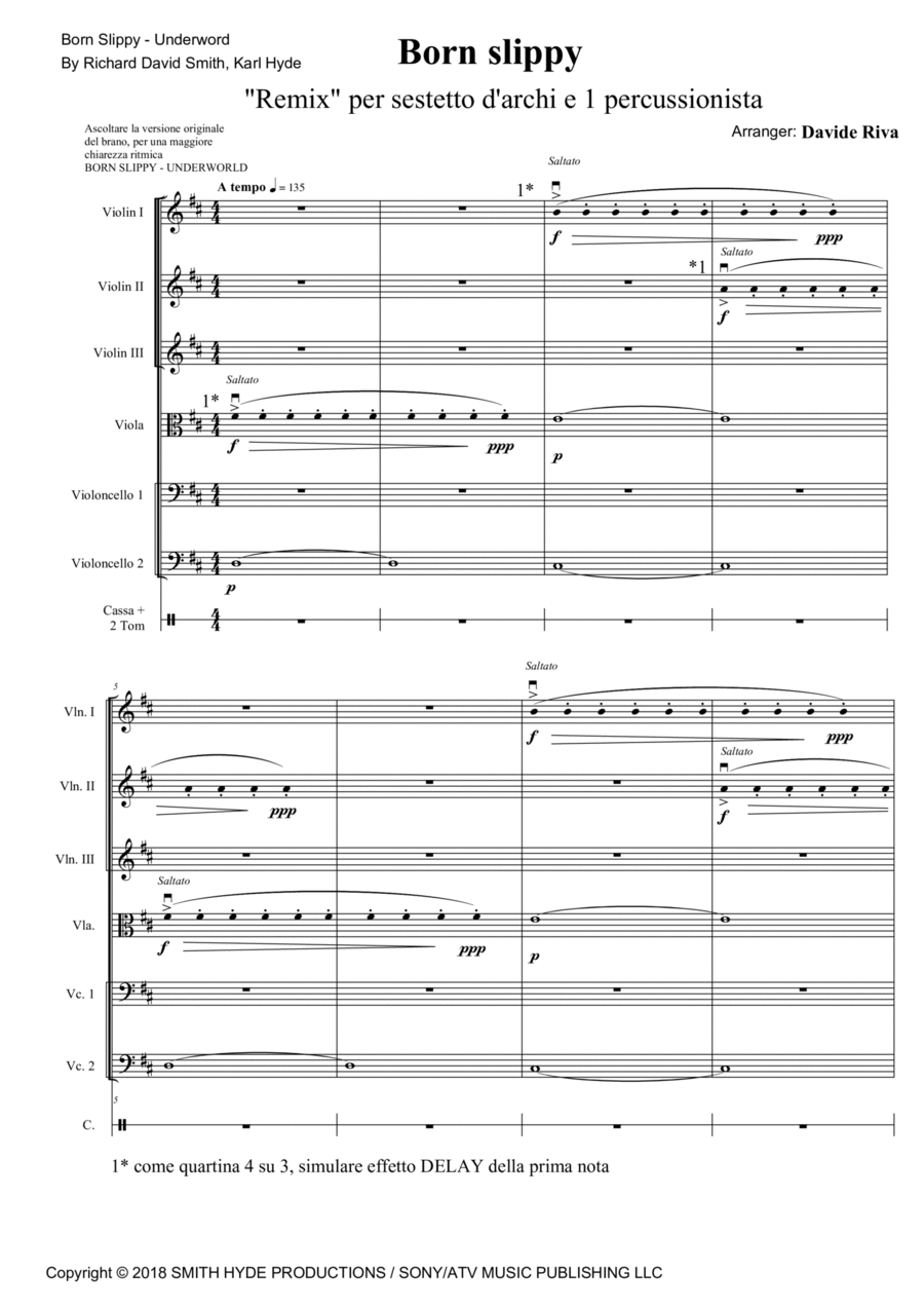 Born Slippy Small Ensemble scores gallery preview page 1