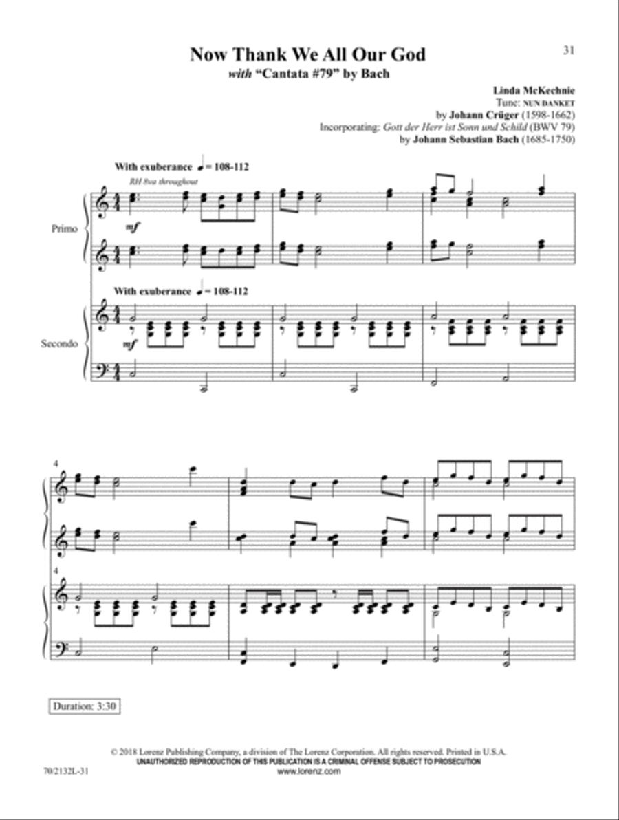 A Year of Praise Piano Duet scores gallery preview page 7