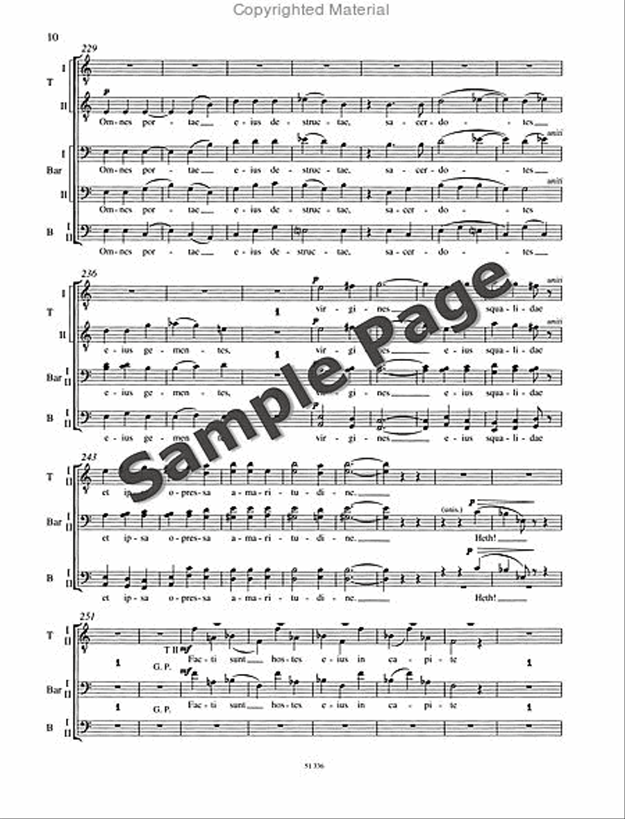 Lamentationes Jeremiae Prophetae TTBB scores gallery preview page 11