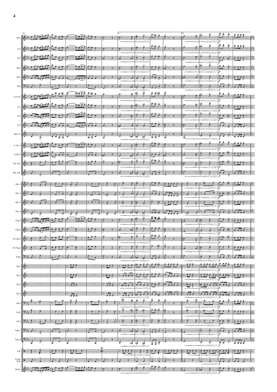 Magyar repülős March Concert Band scores gallery preview page 6