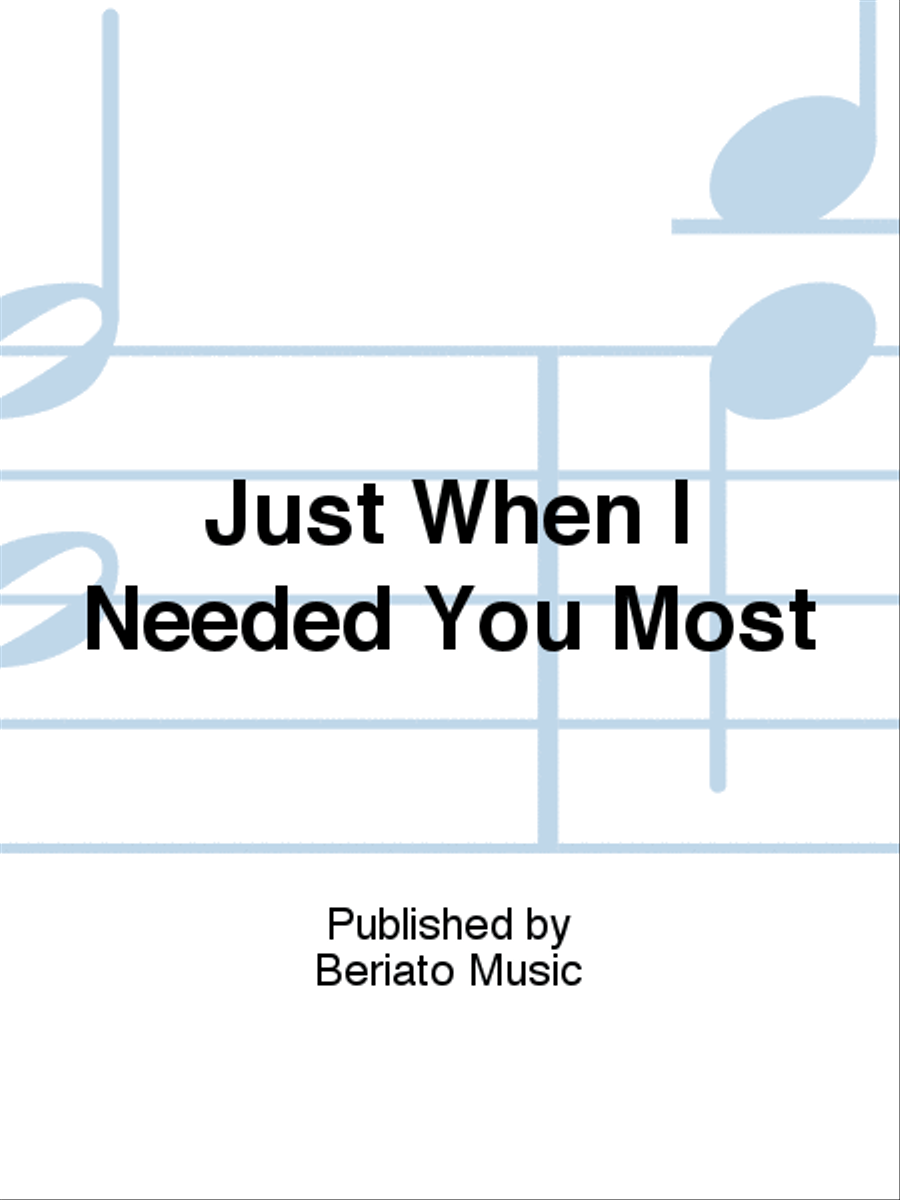 Just When I Needed You Most Piano, Vocal, Guitar scores gallery preview page 1