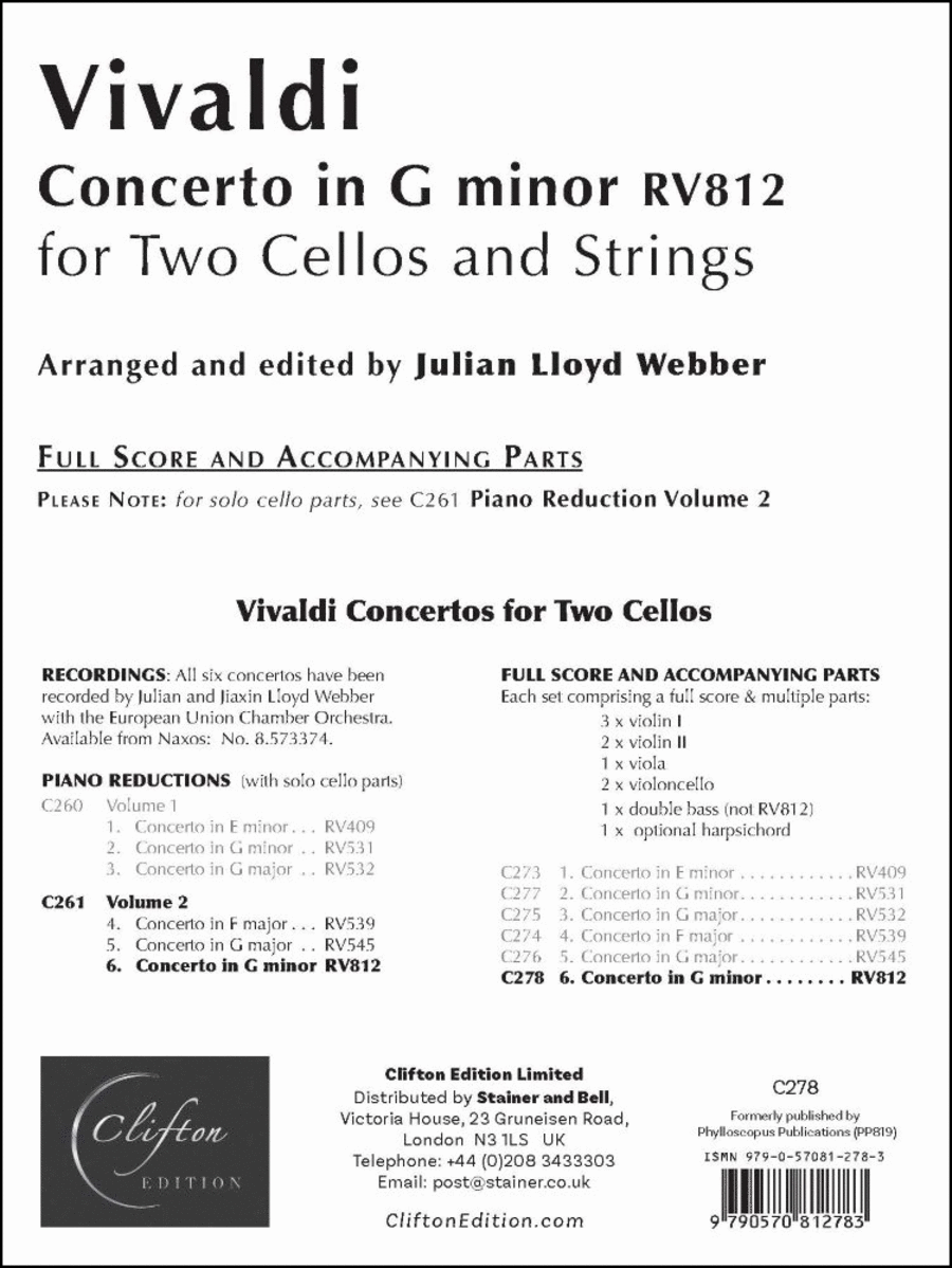 Concerto in G minor RV81 Score scores gallery preview page 1