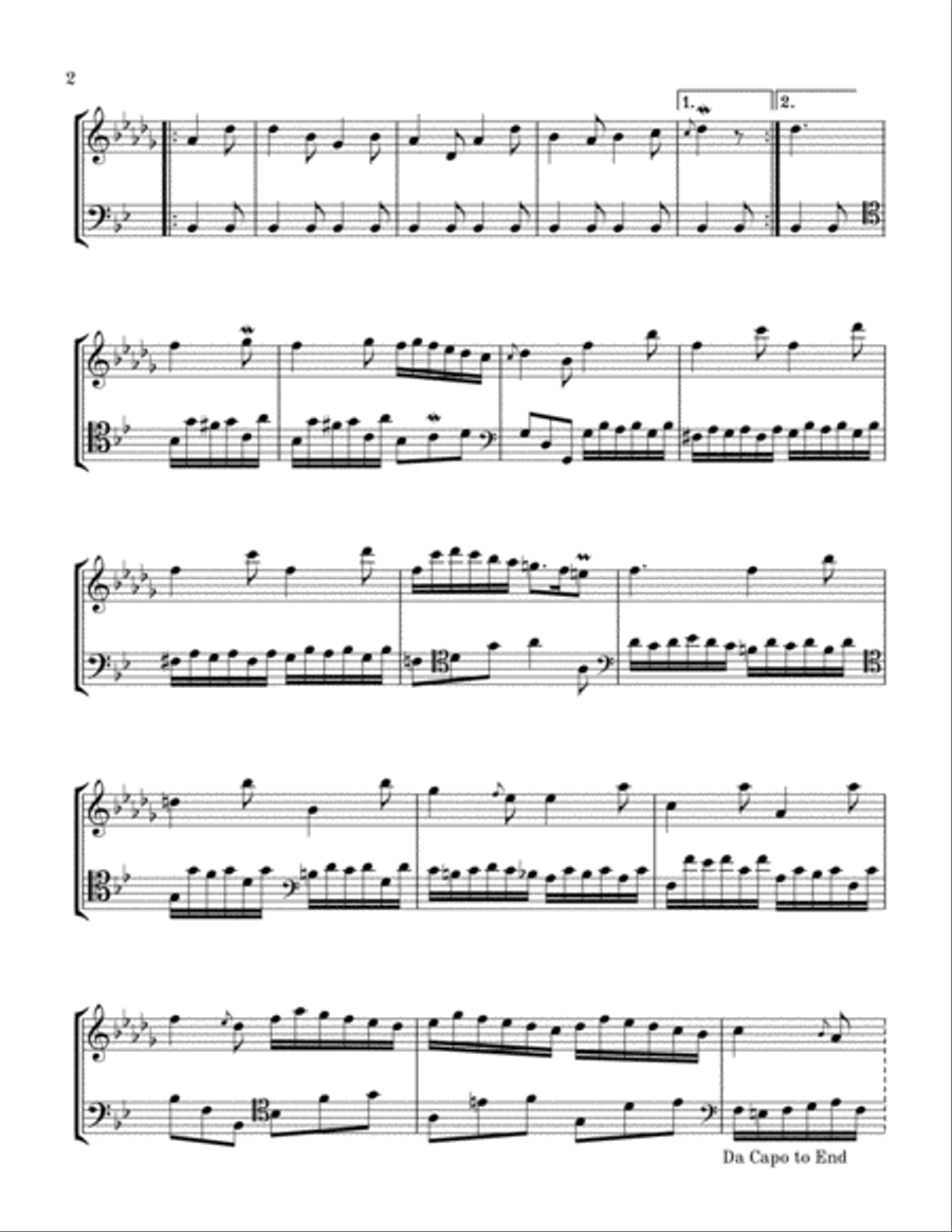 Bach, Anna Magdalena - 18 Easy Pieces Woodwind Duet scores gallery preview page 6