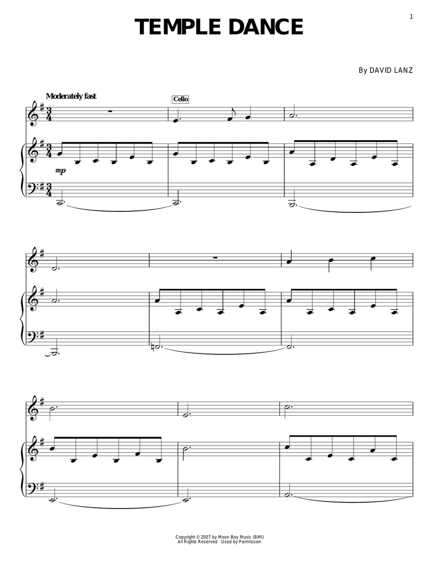 Temple Dance Flute scores gallery preview page 1