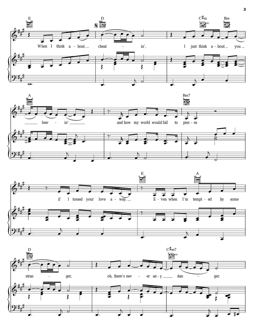 When I Think About Cheatin' Guitar scores gallery preview page 3