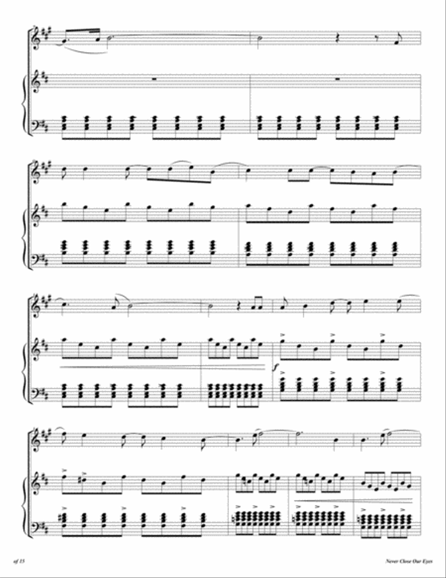 Never Close Our Eyes Never Close Our Eyes Horn scores gallery preview page 3