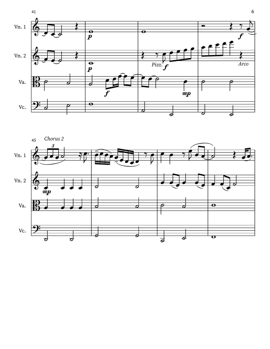 What Was I Made For? String Quartet scores gallery preview page 6