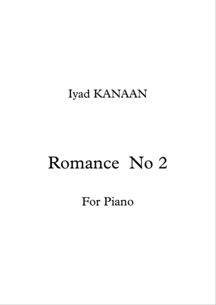Romance No 2 For Piano Piano Solo scores gallery preview page 1