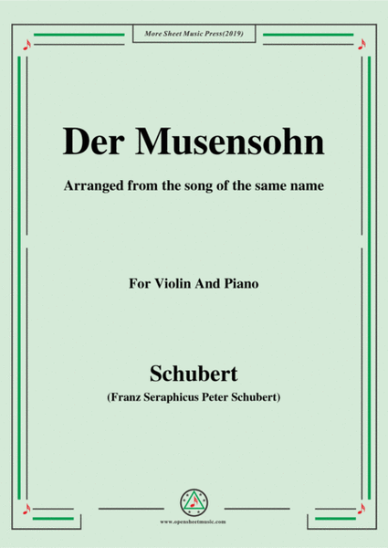 Schubert-Der Musensohn,for Violin and Piano image number null