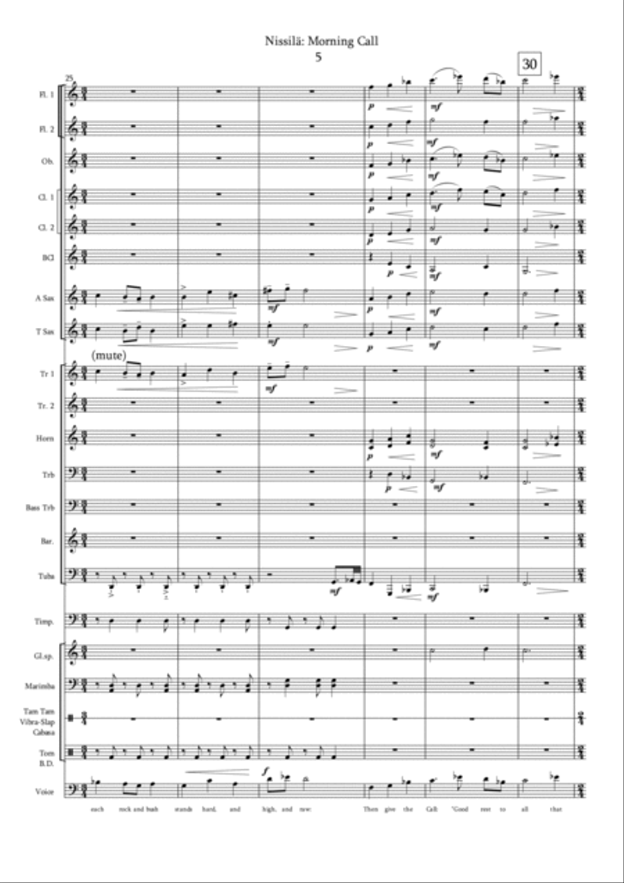 Morning Call Morning Call Large Ensemble scores gallery preview page 6