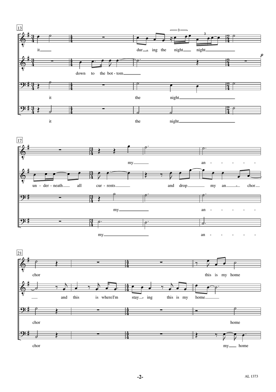 The Anchor Song TTBB scores gallery preview page 2