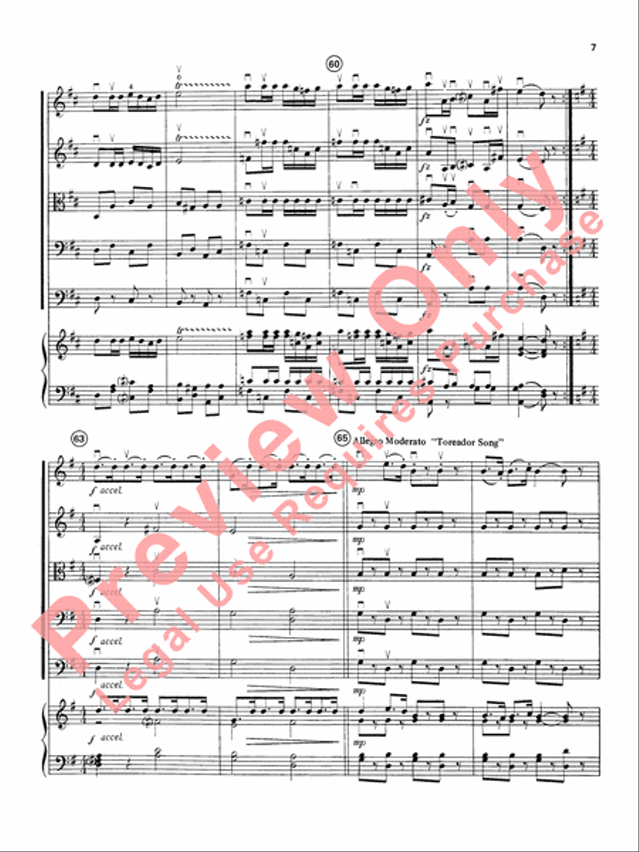 Carmen Suite String Orchestra scores gallery preview page 8