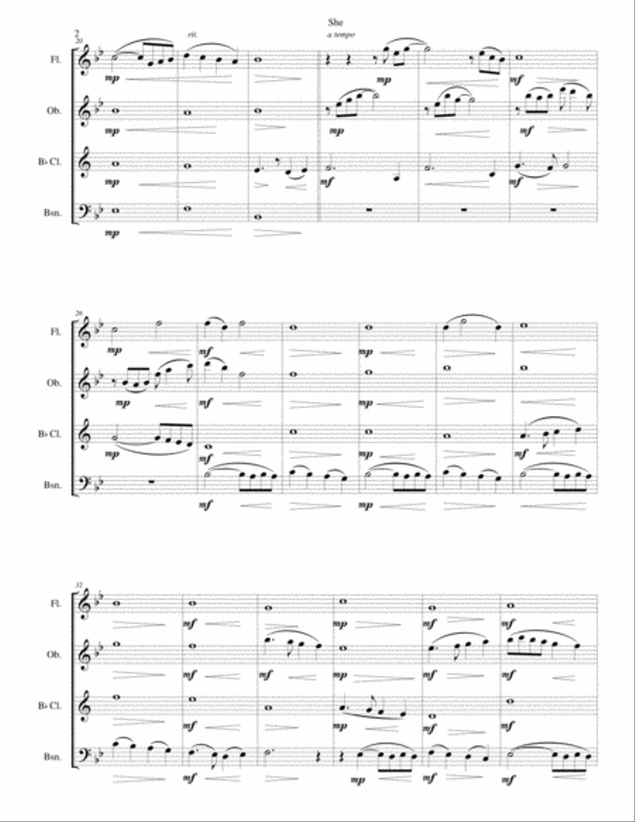 She Woodwind Quartet scores gallery preview page 2