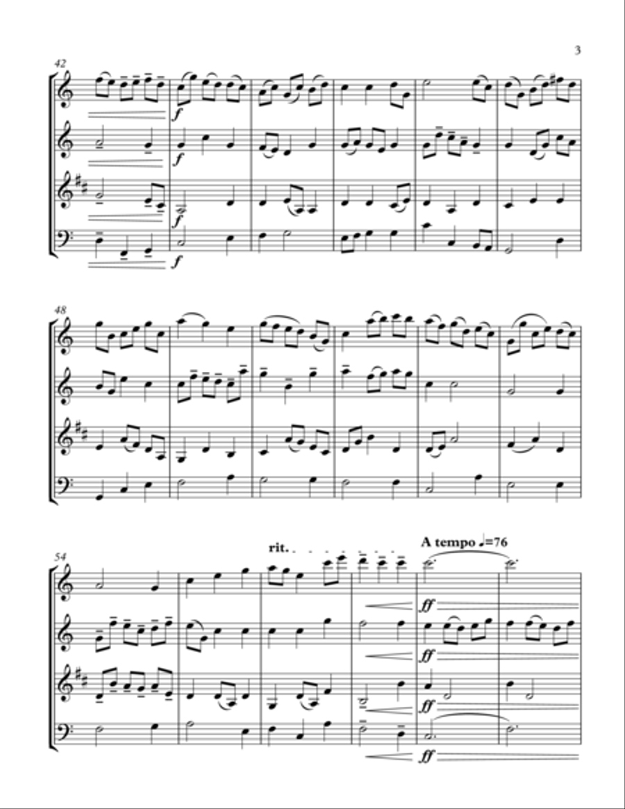 Be Thou My Vision (wind quartet) Woodwind Quartet scores gallery preview page 3