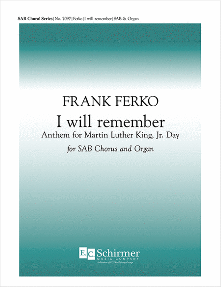 I Will Remember I Will Remember 3-Part scores gallery preview page 1