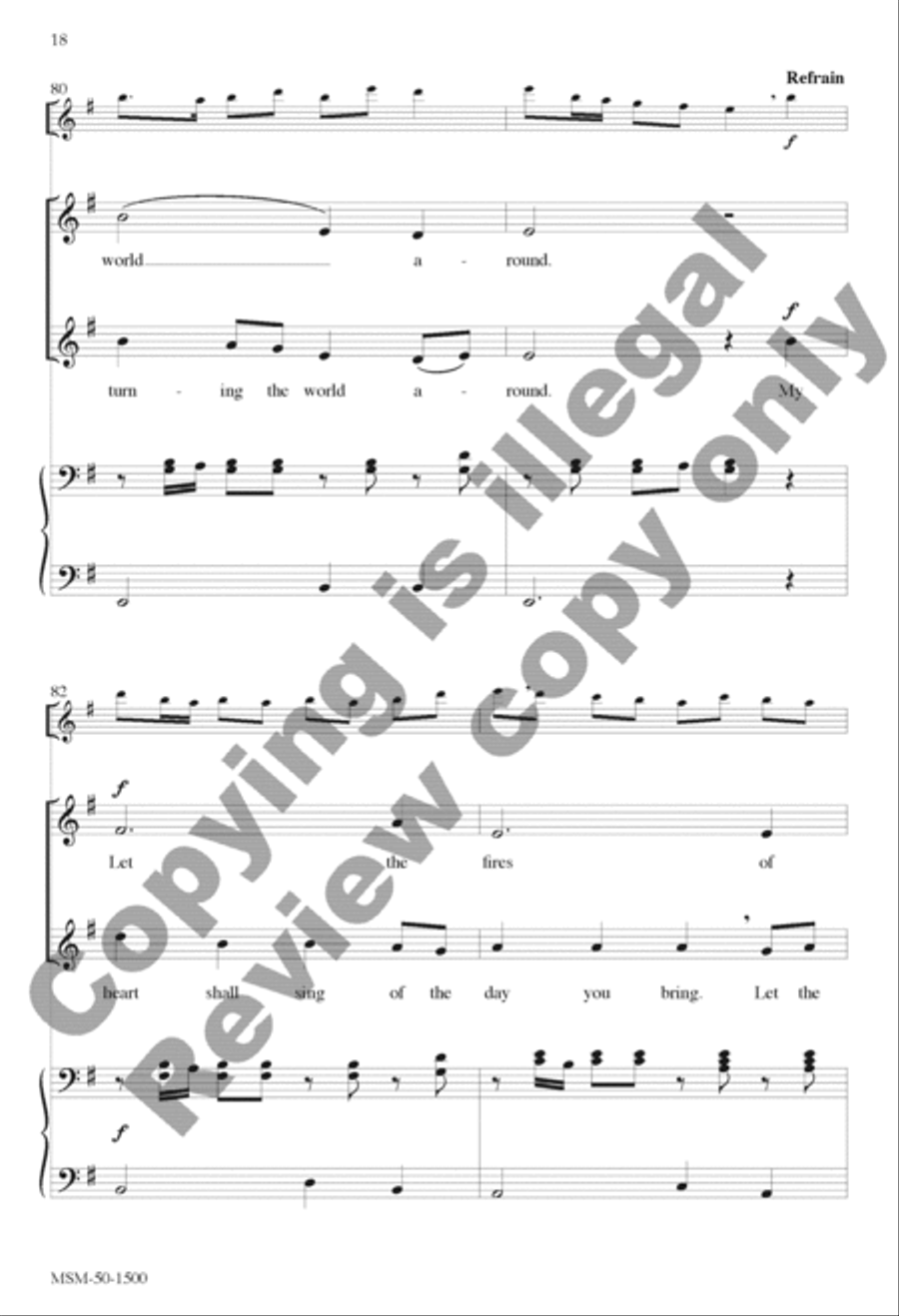 Canticle of the Turning (Magnificat) SSA scores gallery preview page 18